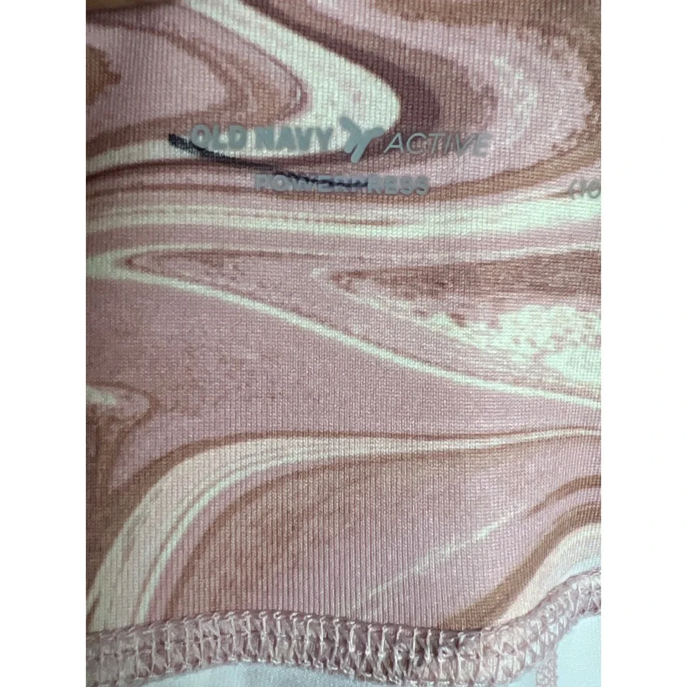 Old Navy‎ Active Leggings Girls Large (10-12) Pink Swirl PowerSoft High Rise Gym